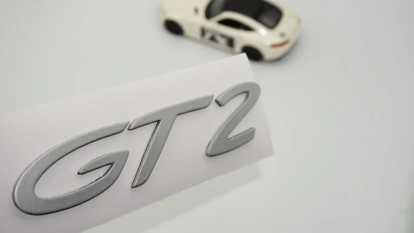DK Tuning Porsche 911 GT2 Bagaj Gri ABS Yazı Logo Amblem ürün görseli 1