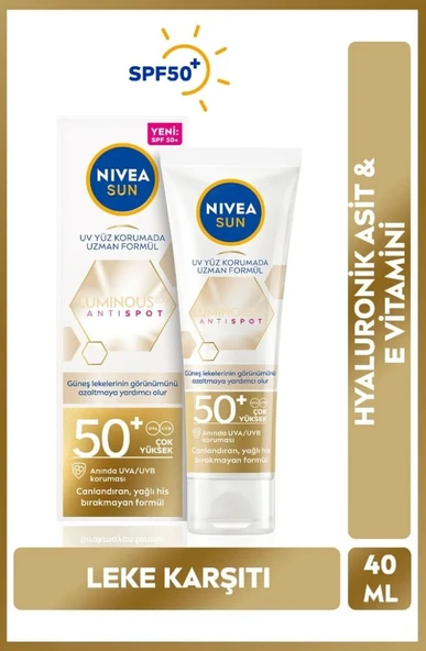 Nivea Sun Luminous 630 Leke Karşıtı Güneş Koruyucu Yüz Kremi 50SPF 40 ML ürün görseli 1