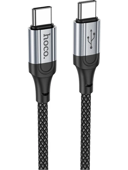 Hoco X102 Fresh 1m 60W Type-C To Type-C Pd Hızlı Şarj Data Kablosu Siyah ürün görseli 1