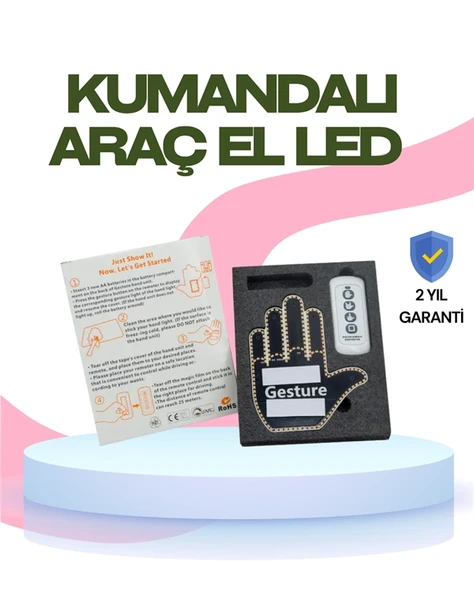 Yüksek Görünürlüklü Otomobil Jest Işığı - 3 Modlu Led Arka Cam Aksesuarı, Pratik Ve Eğlenceli ürün görseli 1