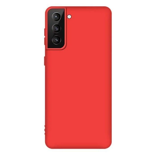 Gpack Samsung Galaxy S21 Plus 5G Kılıf Premier SilikonFull Ekran Koruyucu Kırmızı ürün görseli 1
