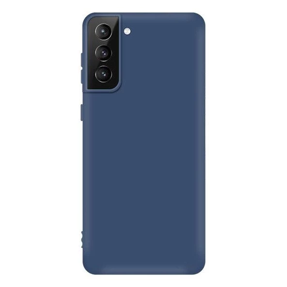 Gpack Samsung Galaxy S21 5G Kılıf Premier SilikonFull Ekran Koruyucu Lacivert ürün görseli 1