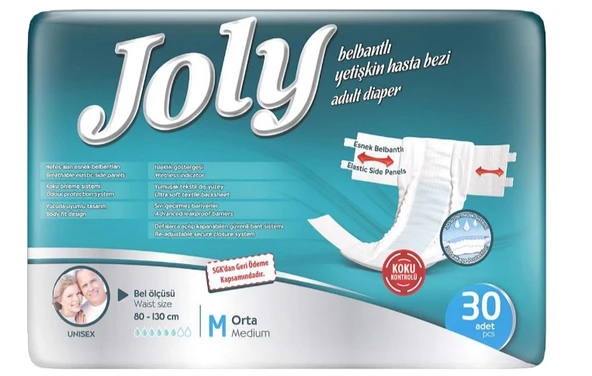 Joly Yetişkin Hasta Bezi Medium 30 Adet ürün görseli 1