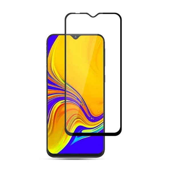 Gpack Samsung Galaxy M10 Full Kapatan Renkli Cam Tam Koruma Siyah ürün görseli 1
