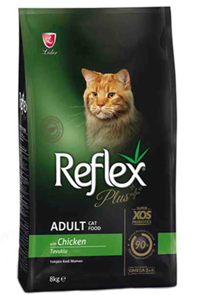 Reflex plus adult chicken 8kg tavuklu yetişkin kedi maması ürün görseli 1