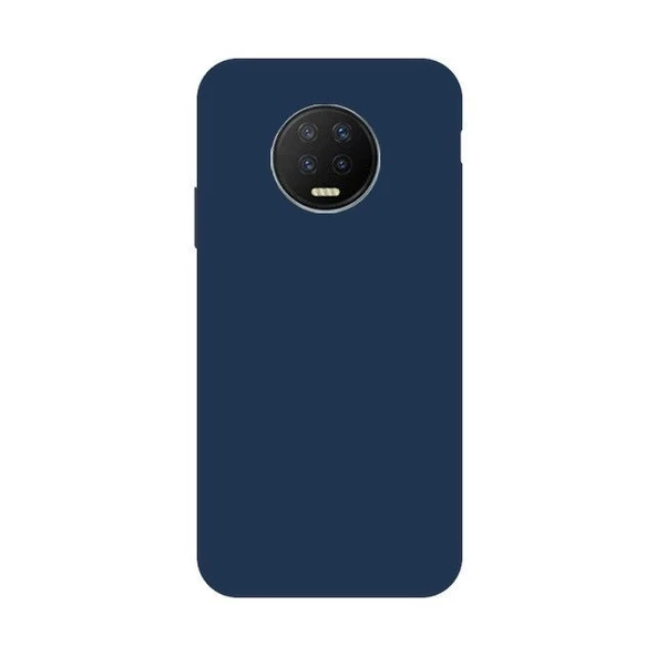 Gpack İnfinix Note 7 Kılıf Premier Silikon Mat KorumaNano Glass Lacivert ürün görseli 1
