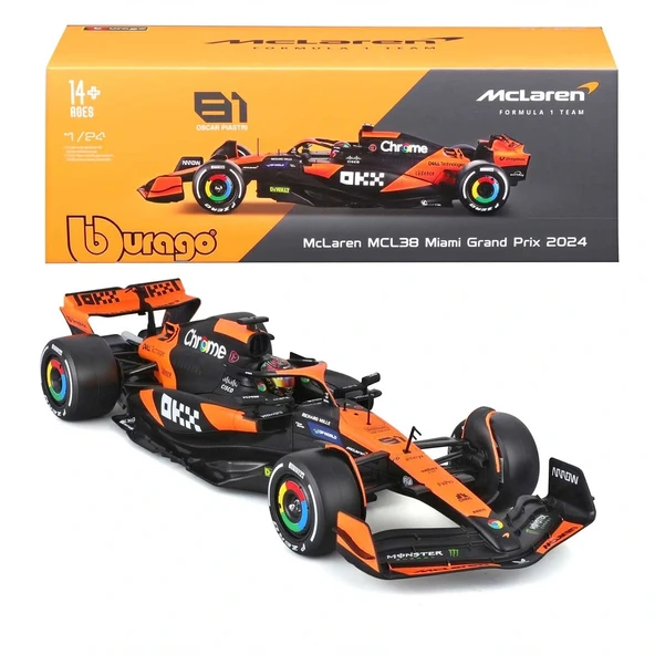 1:24 Formula 1 McLaren MCL38 Miami Grand Prix ürün görseli 1