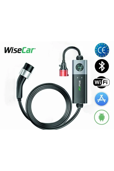 WiseCar WTPS3 22 Kw Taşınabilir Elektrikli Araç Şarj Cihazı Mobil Uygulamalı Wifi Bluetooth ürün görseli 1