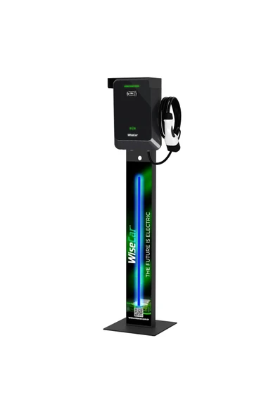 WiseCar WTA Ledli Standlı - 11 & 22 kW Elektrikli Araç Şarj Cihazı EV Wallbox Type 2 ürün görseli 1