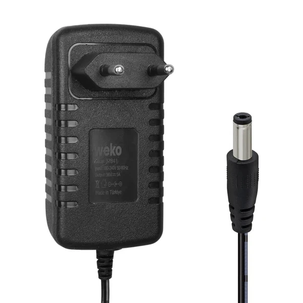 Weko WK-37841 Yerli Üretim 36 Volt - 1 Amper 5.5*2.5 Mm Uçlu Priz Tipi Adaptör ürün görseli 1