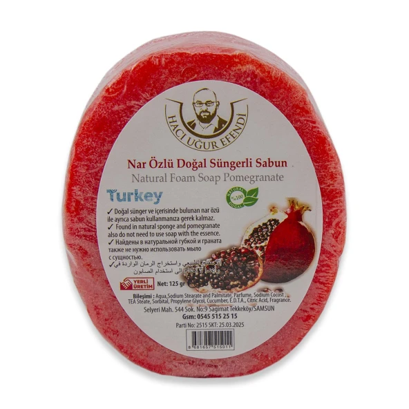 Nar Özlü Doğal Süngerli Sabun ürün görseli 1