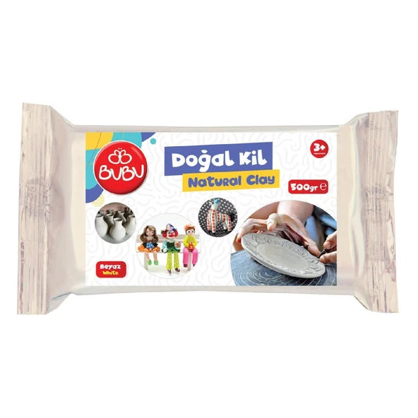 BU-BU Doğal Kil 500gr Beyaz ürün görseli 1