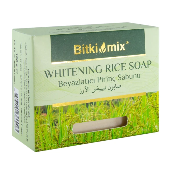 Bitkimix Beyazlatıcı Pirinç Sabunu 150 gr ürün görseli 1