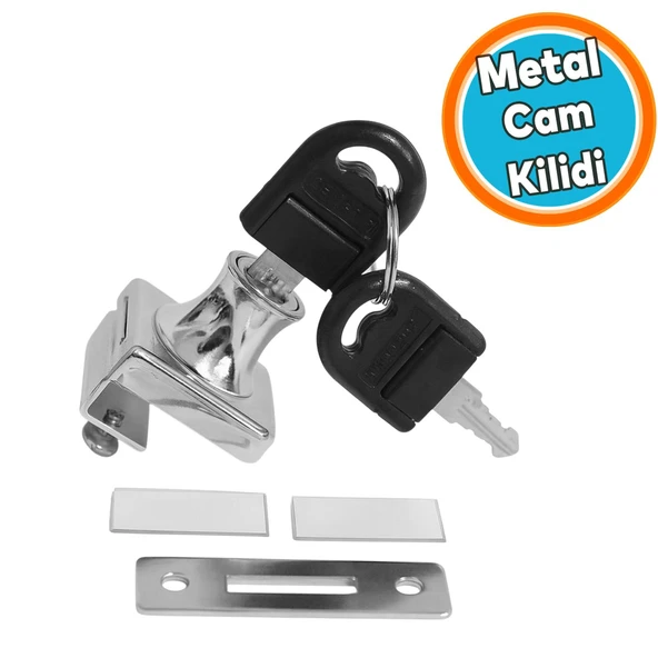 1 Adet Cam Kilidi Kare Krom Cam Kapak Emniyet Kilidi Dayanıklı Metal Güvenli Kilit Sistem Çekmece ürün görseli 1