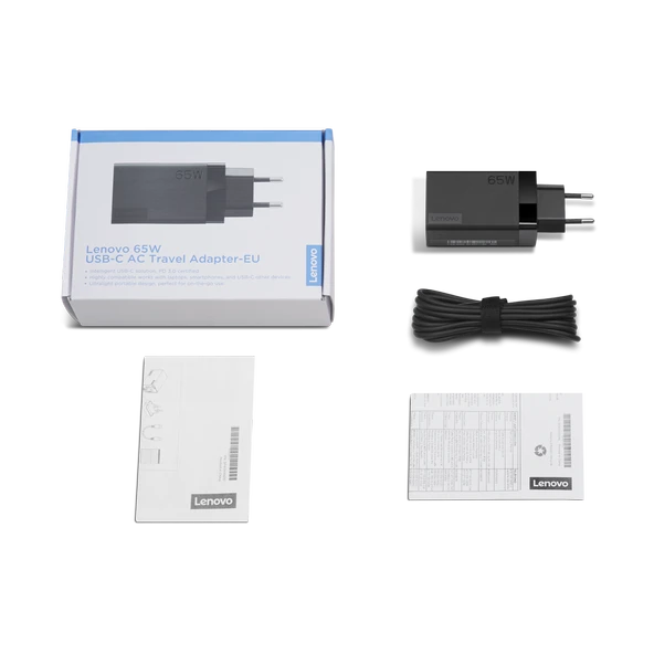 LENOVO 65W TYPE-C AC SEYAHAT ADAPTÖR (40AW0065EU) ürün görseli 1