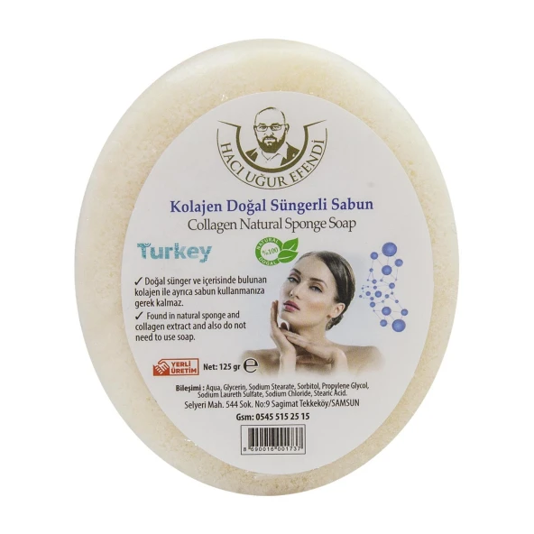 Kolajen Doğal Süngerli Sabun ürün görseli 1