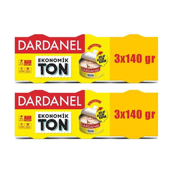 Dardanel Eko Ton Balığı 3x140 gr x 2 Adet ürün görseli 1