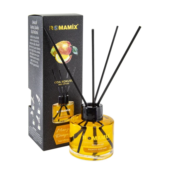 Romamix Mango Dünyası Dekoratif Bambu Çubuklu Oda Kokusu & Oda Parfümü 100 ml ürün görseli 1