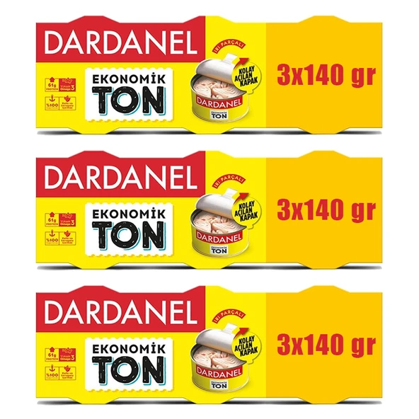 Dardanel Eko Ton Balığı 3x140 gr x 3 Adet ürün görseli 1