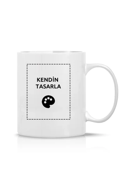 NATUREL Kendin Tasarla Kişiye Özel Klasik Beyaz Kupa Bardak Kutulu ürün görseli 1