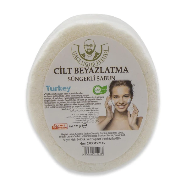 Cilt Beyazlatma Doğal Süngerli Sabun ürün görseli 1