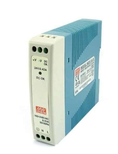 Mean Well MDR-010-24   24VDC 0.42A Ray Montaj Güç Kaynağı ürün görseli 1