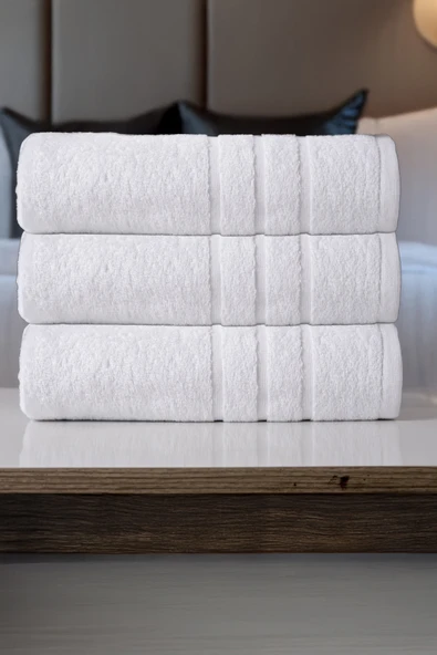 Dotamess Beyaz Otel, Banyo, Hamam, Sauna Havlusu 70x140 3'lü Set ürün görseli 1