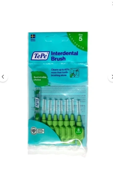 TePe Angel Arayüz Fırçası Yeşil 0.8 Mm 8 Li ürün görseli 1
