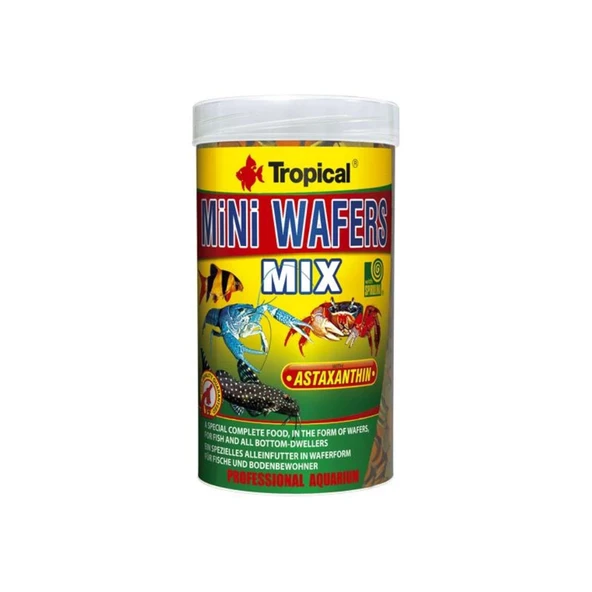 Tropical Mini Wafers Mix Vatoz ve Çöpçü Balığı Yemi 90gr ürün görseli 1