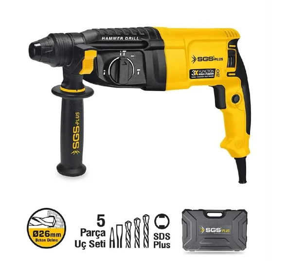 Sgs SGS5177 Kırıcı Delici Matkap 800w 26mm 3 kg ürün görseli 1
