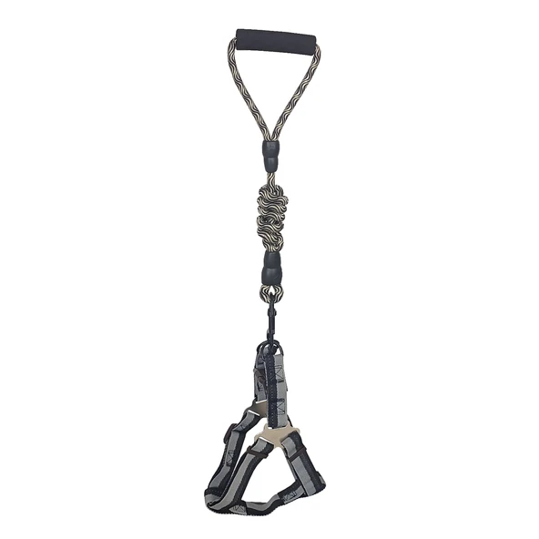 Köpek Göğüs Tasma Seti Dalga Desenli 1.5 cm*35-48 cm Siyah-Beyaz ürün görseli 1