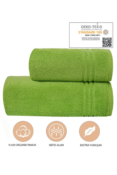 Dotamess %100 Organik Pamuk Milano Premium 2'li Banyo Havlu Seti: 1adet Banyo Havlusu Ve 1adet El,yüz Havlusu ürün görseli 1