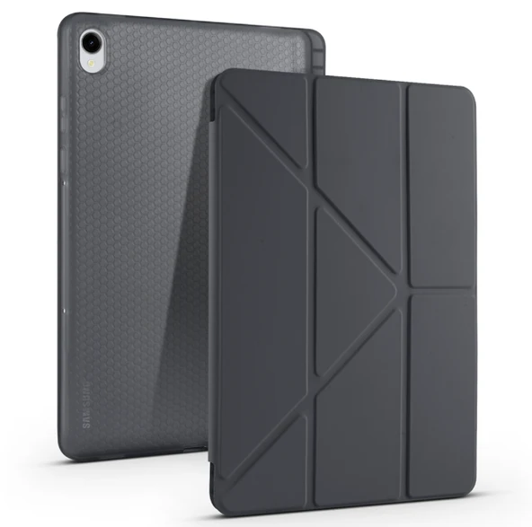 Fuchsia Galaxy Tab S11 ile Uyumlu Kalem Bölmeli Tri Folding Kılıf ürün görseli 1