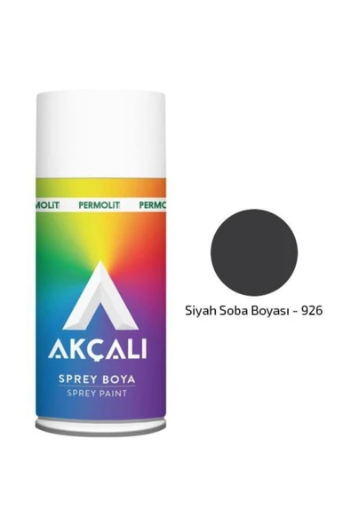 AKÇALI 926 ISIYA DAYANIKLI SPREY SOBA BOYASI SİYAH 400 ML ürün görseli 1