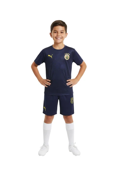 Fenerbahçe Orijinal A Takım Futbolcu Lacivert Antrenman Çocuk T-Shirt ve Şort Takımı ürün görseli 1