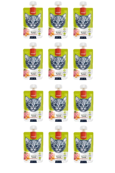 Taze Ton Balıklı & Tavuklu Kedi Et Ezmesi 90 Gr. X 12 Adet ürün görseli 1