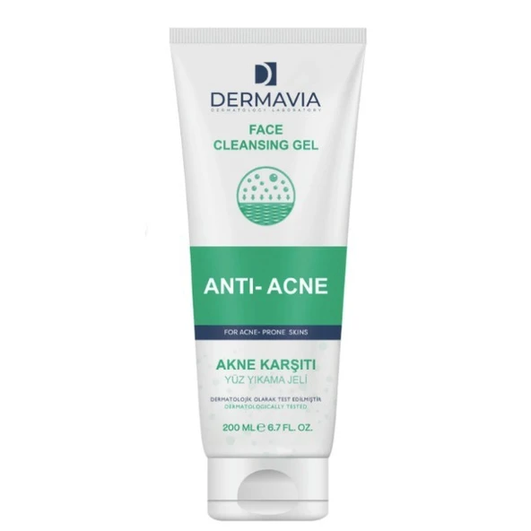 Dermavia Akne karşıtı Salisilik Asitli Parfümsüz Cilt Temizleyici Yüz Yıkama Jeli 200 ml ürün görseli 1