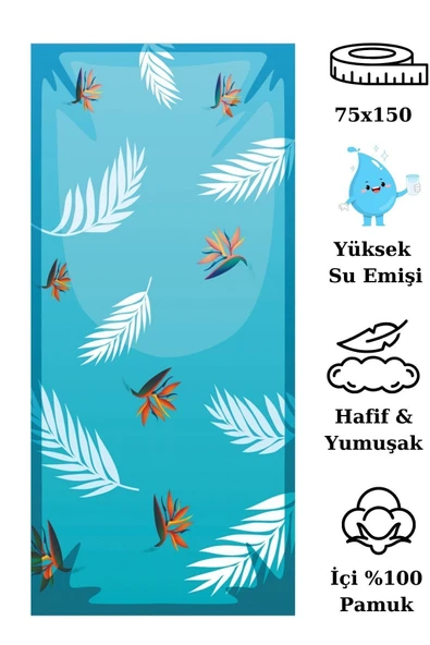 Dotamess Baskılı Plaj Havlusu - Resim 5