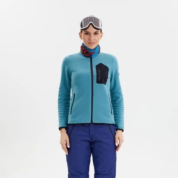 Exuma Kadın Tam Fermuarlı Polar 2322003 - Mint ürün görseli 1