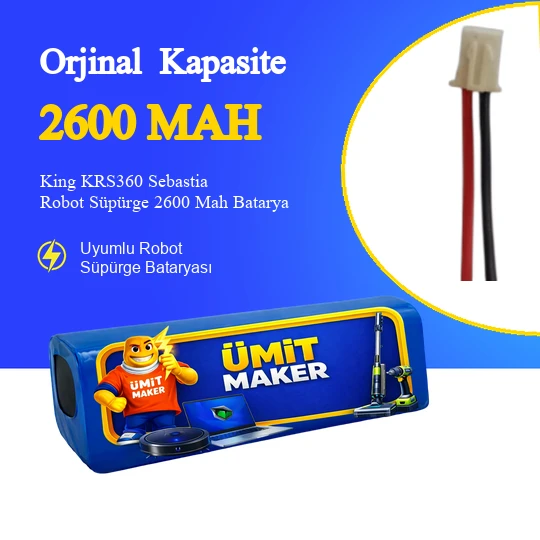 King KRS360 Sebastia Robot Süpürge 2600 Mah Batarya ürün görseli 1