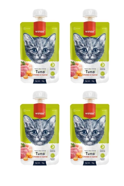 Taze Ton Balıklı & Tavuklu Kedi Et Ezmesi 90 Gr. X 4 Adet ürün görseli 1