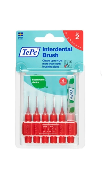 TePe Arayüz Fırçası Blister 0.5 mm Kırmızı 6'lı ürün görseli 1