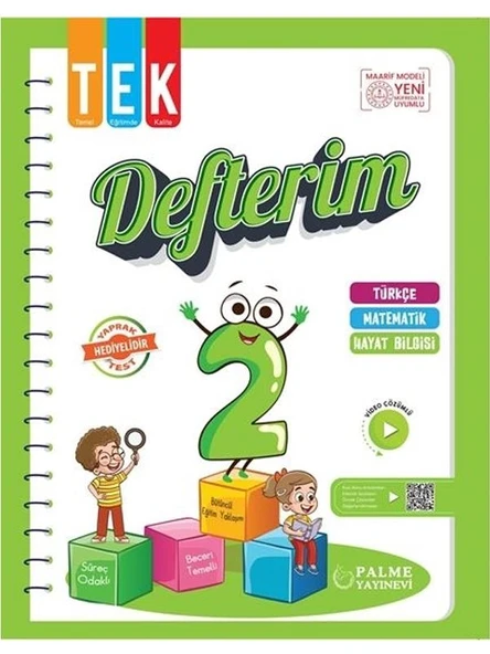 PALME 2.SINIF TEK DEFTERİM *YENİ* ürün görseli 1