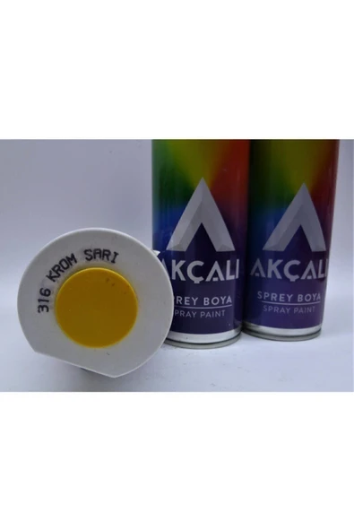 Akçalı Sprey Boya Krom Sarı 316 400ml ürün görseli 1