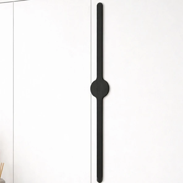 SARAL Çizgili 800 mm Mat Siyah Çekmece Kulp Gardrop Dolap Kapak Kulp Metal Modern Mobilya Uyumlu ürün görseli 1