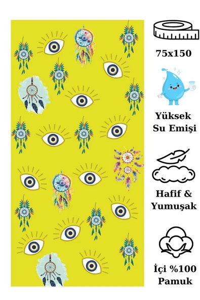 Dotamess Baskılı Plaj Havlusu - Resim 5