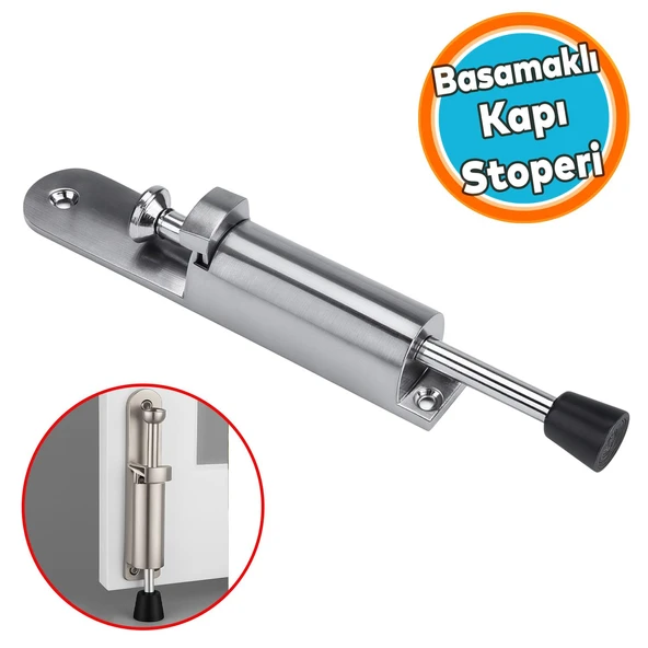 1 Adet Basamaklı Kapı Stoperi Saten Kapı Tutucu Kaymaz Dayanıklı Malzeme Pratik Ev Ofis Kullanımına Uygun ürün görseli 1