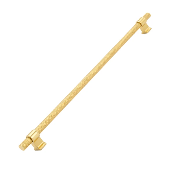 Hisar Altın Gold Metal Kulp 512 mm Tırtıklı Desen Mobilya Çekmece Mutfak Dolabı Dolap Kulpları Kulbu ürün görseli 1