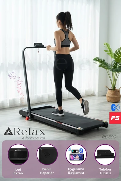 Relax Bluetoothlu Uzaktan Kumandalı Portatif Yürüme ve Koşu Bandı ürün görseli 1