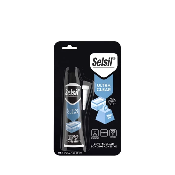 Selsil Ultra Clear Montaj Yapıştırıcı Şeffaf 50 ml ürün görseli 1